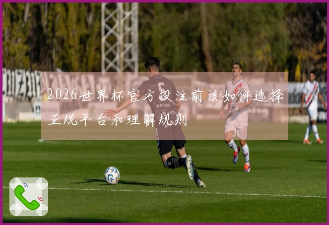 2026世界杯官方投注前该如何选择正规平台和理解规则